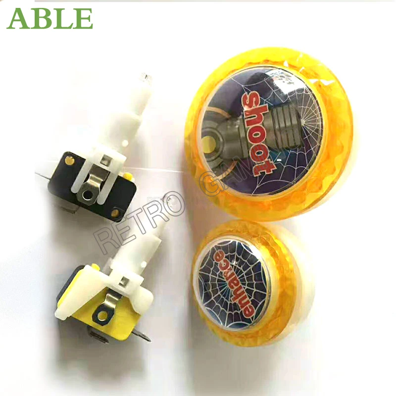 60mm and 45mm arcade Push button switch Led Micro Switch Momentary Button Switch for Fish Hunter Shooting Game Machine