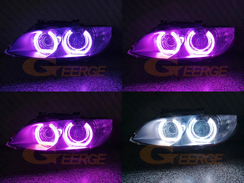 For BMW 3 Series E90 E91 E92 E93 M3 Coupe Cabriolet RF Remote Bluetooth APP DTM Style Multi Color RGB LED Angel Eyes Halo Rings