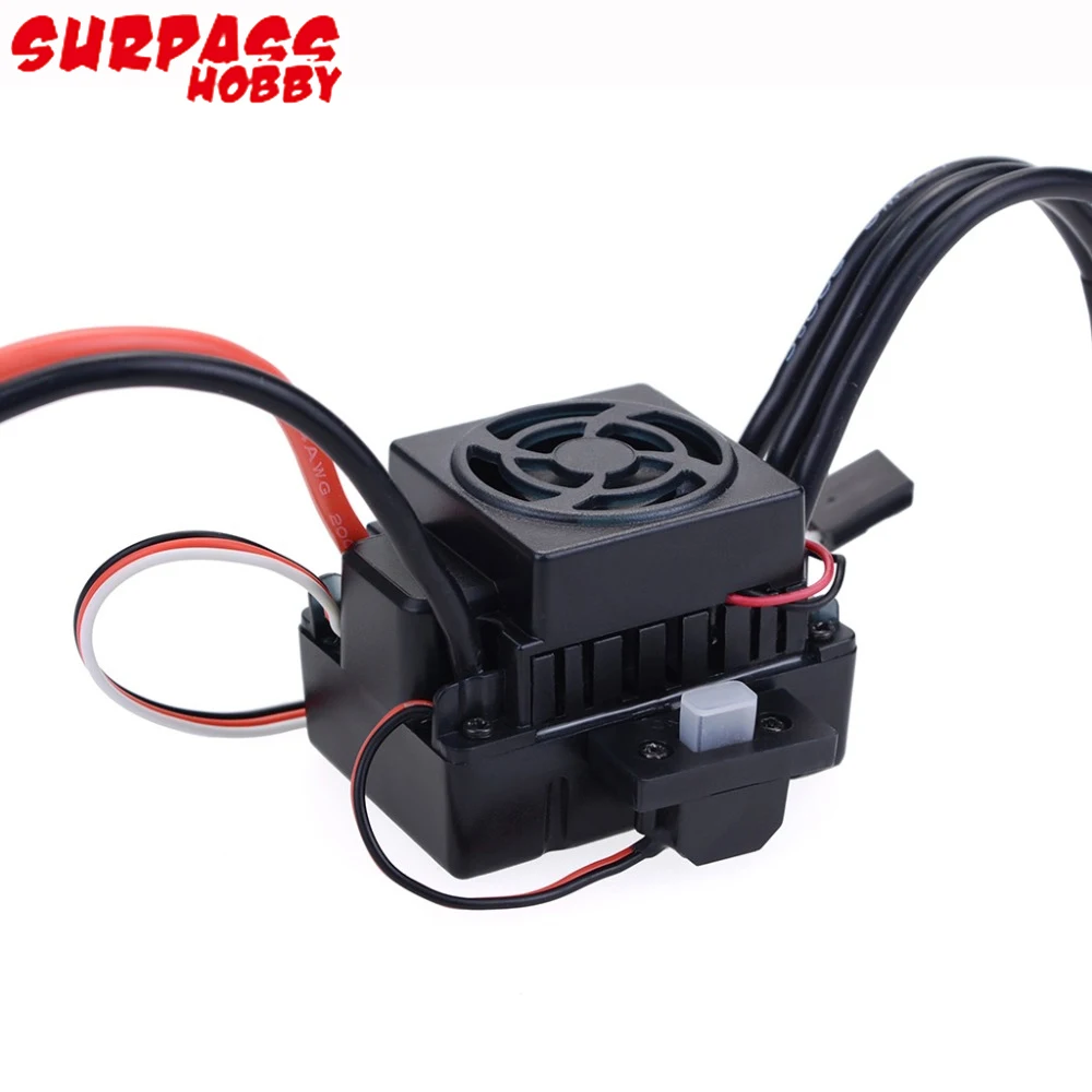 SurpassHobby-방수 브러시리스 모터, 3650 2300KV/3100KV/3900KV, 60A ESC LED 프로그램 카드 콤보, 1/10 RC 자동차 트럭 장난감용