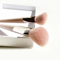 New PINK Angled Sculpting Bronzer Brush - Synthetic Face Powder Contour Makeup Brush