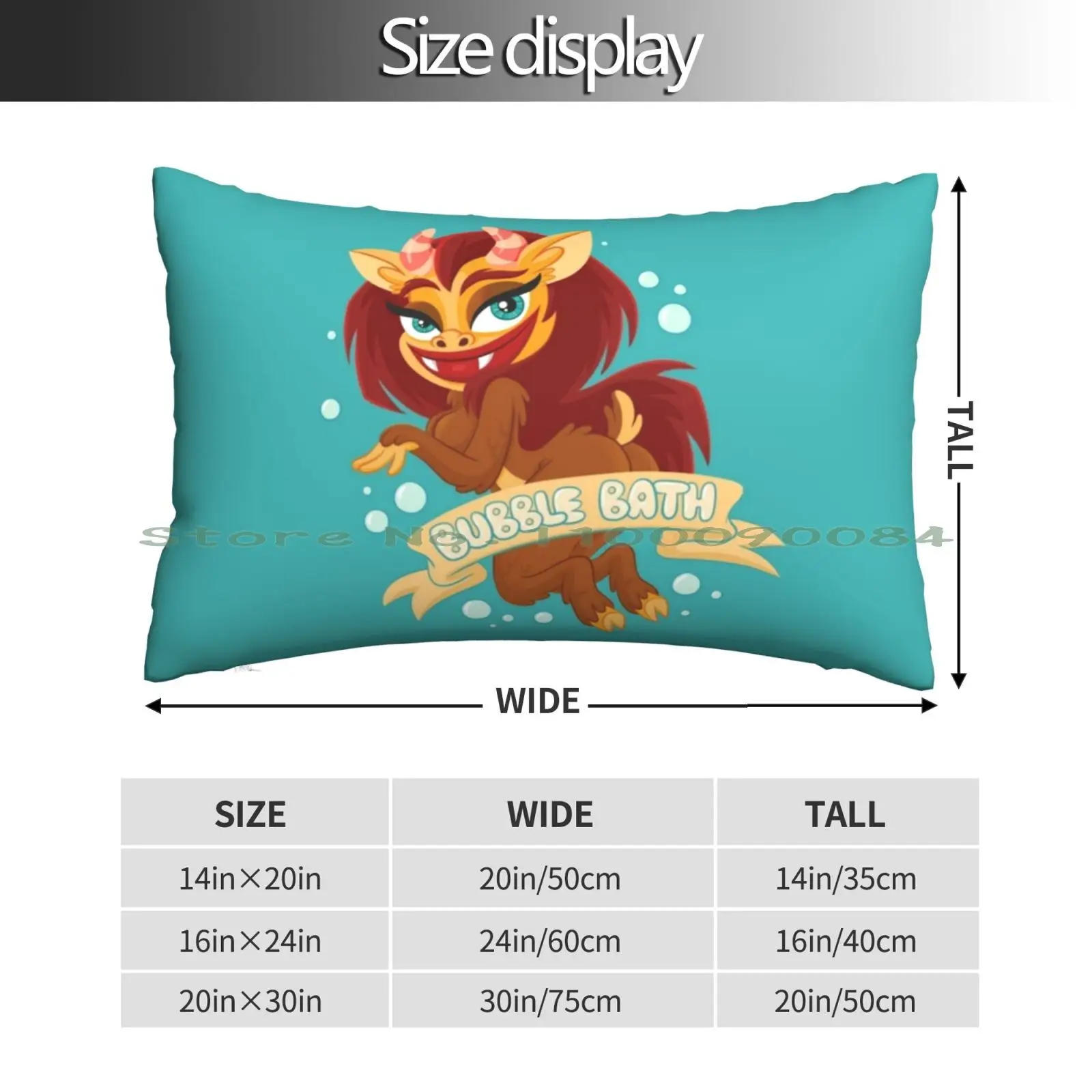 Bubble Bath Pillow Case 20x30 50*75 Sofa Bedroom Big Mouth Hormone Monstress Sexy Pinup Bubble Bath Long Rectangle Pillowcover