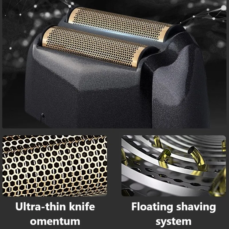 Перезаряжаемая Беспроводная Бритва для мужчин, двойное лезвие, возвратно-поступательная Бритва для бороды, многофункциональный мощный триммер для ухода за лицом