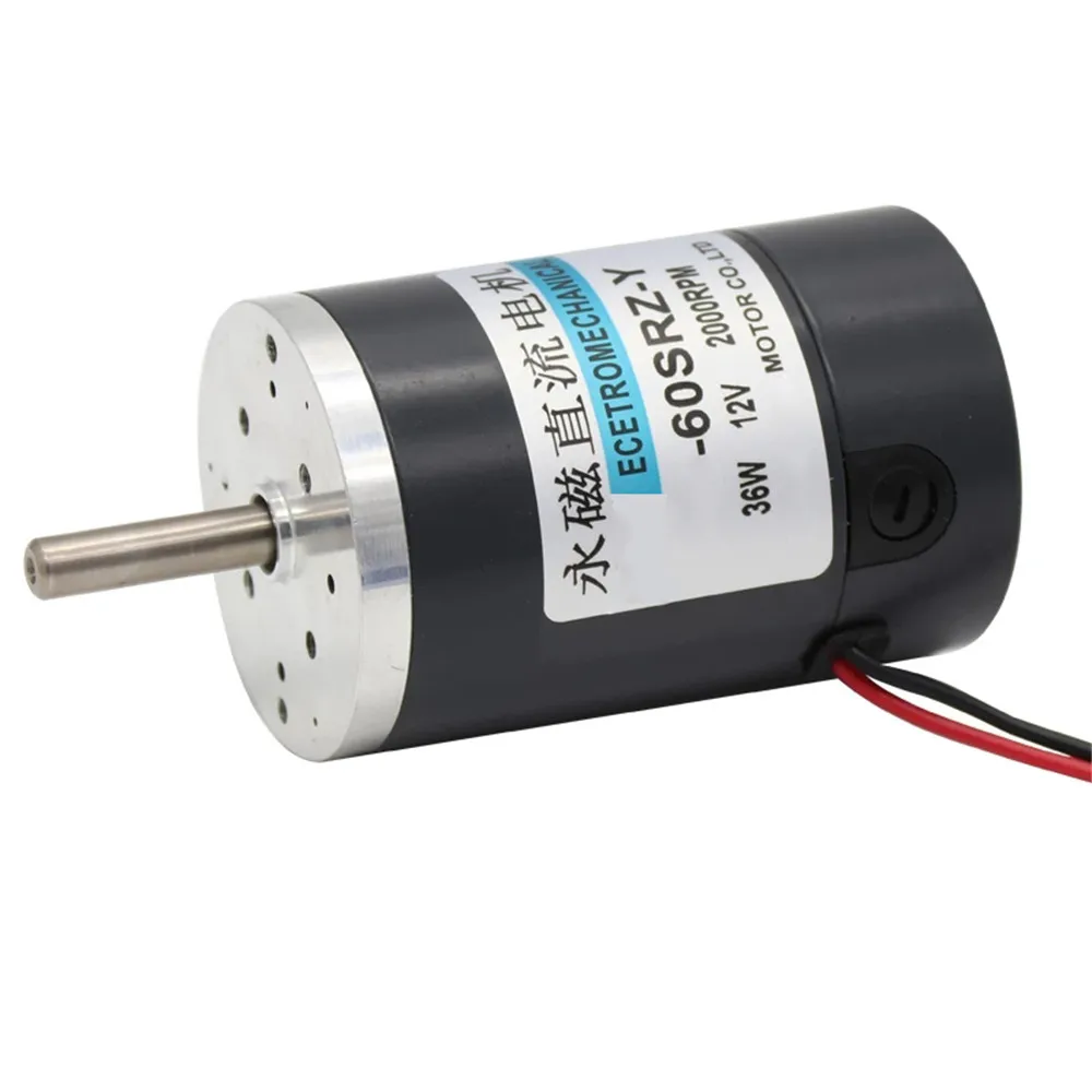 

36W Miniature Permanent Magnet DC Motor 12V Speed Regulation Motor 24V Cotton Candy Small Motor High-speed Brushed Motor 60SRZ