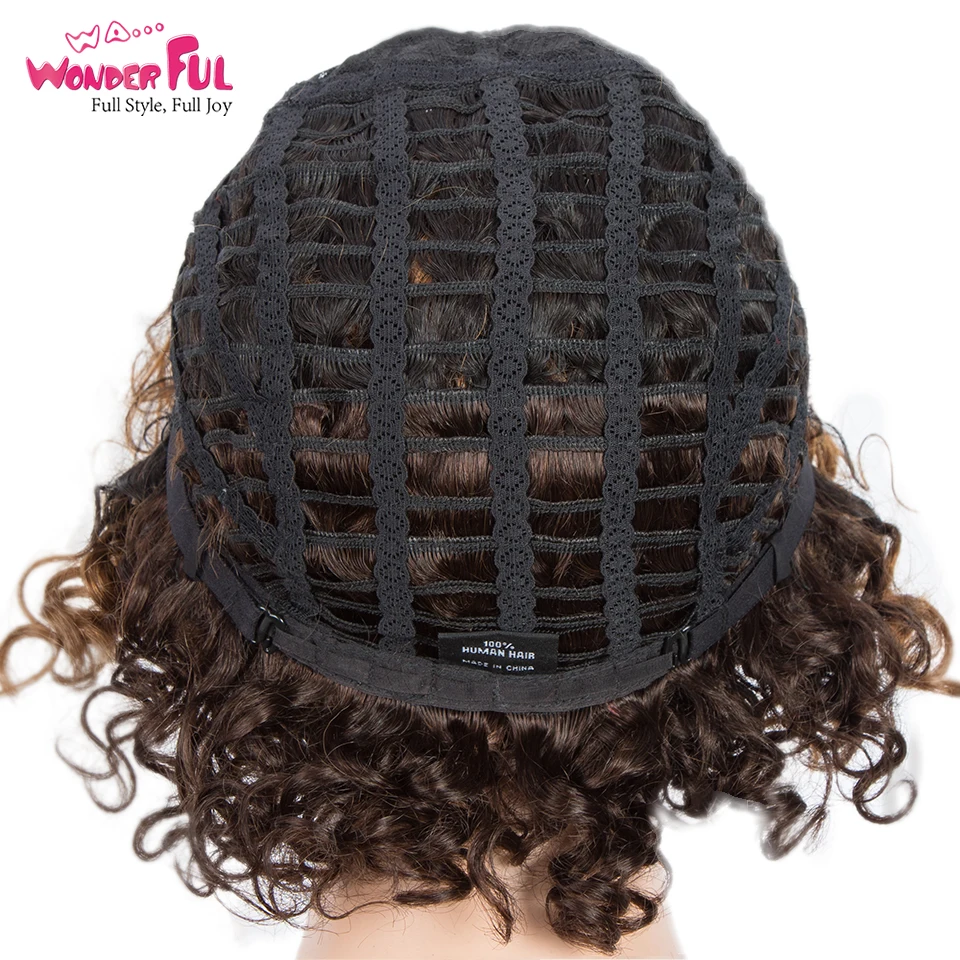 Maravilhoso curto solto encaracolado perucas para preto feminino brasileiro remy bouncy encaracolado perucas de cabelo humano peruca curta loira vermelha cosplay peruca