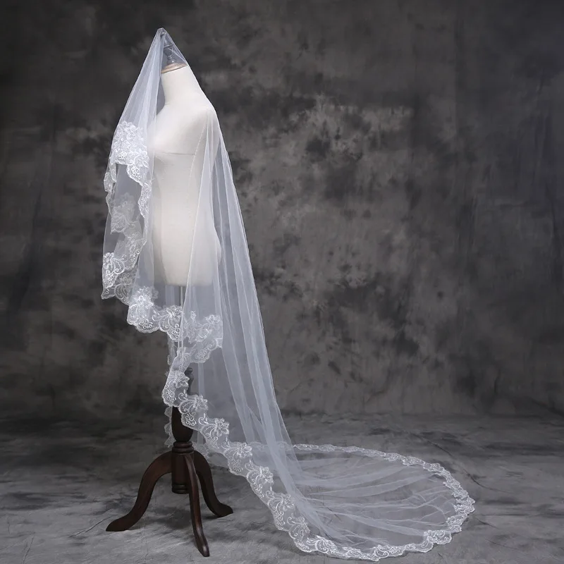 Voile de mariage blanc ivoire de 3 mètres de Long, accessoires de mariage bon marché, voile de mariée, Boda vail bride, nouveauté