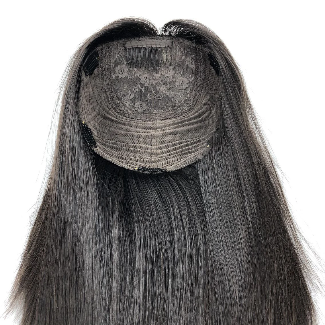 100% Unprocessed European Virgin Human Hair Topper for Jewish Women 6