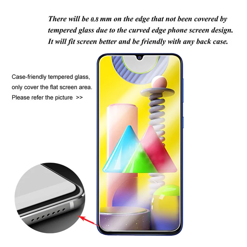 3Pcs For Samsung Galaxy M31 Tempered Glass Screen Protector Shield For Samsung Galaxy M31 Prime M31s Protective Glass Film 9H