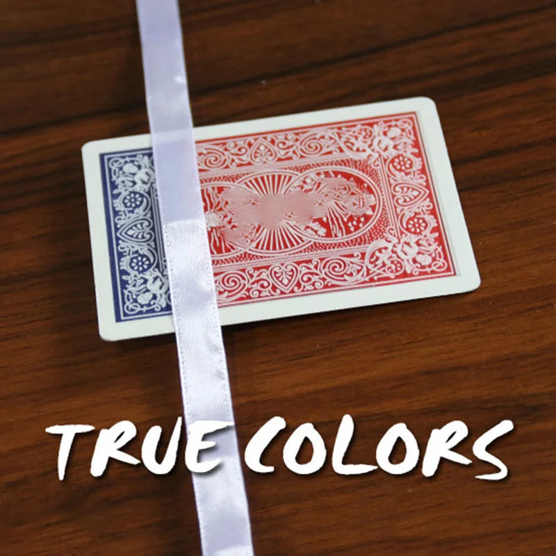 Trucos de magia de colores reales, cartas azules a Rojas, cambio de Color en la parte trasera, baraja de cerca, mago mágico, ilusiones, accesorios