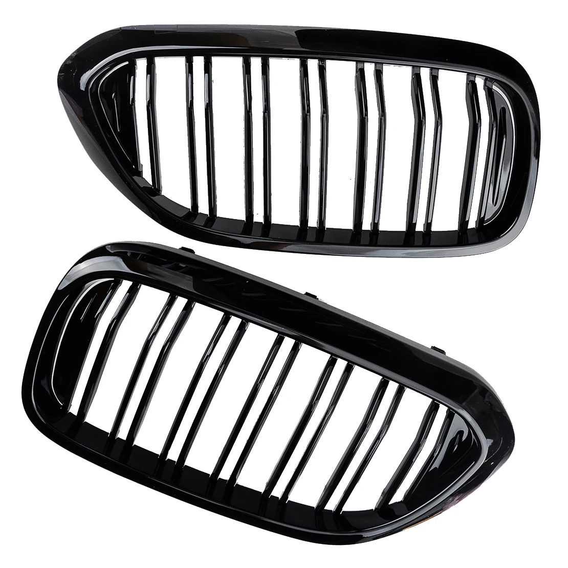 

1 Pair Car ABS Black Exterior Front Kidney Grille Grill Double Dual Slat Fit for BMW 5 series G30 G31 2017 2018 2019 51137383519