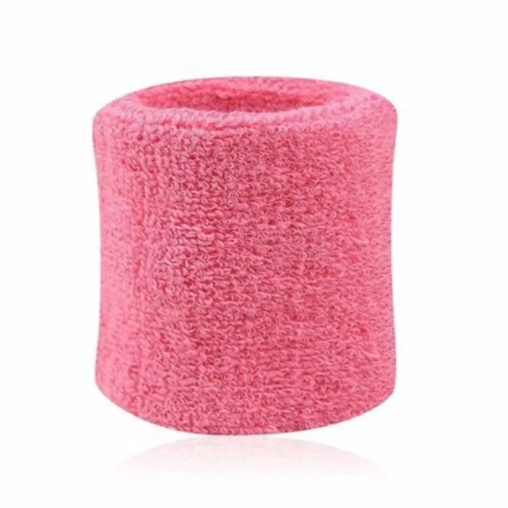 Cotton Colorful Unisex Sport Sweatband Wristband Wrist Protector 2PCS Running Badminton Basketball Brace Terry Cloth Sweat Band