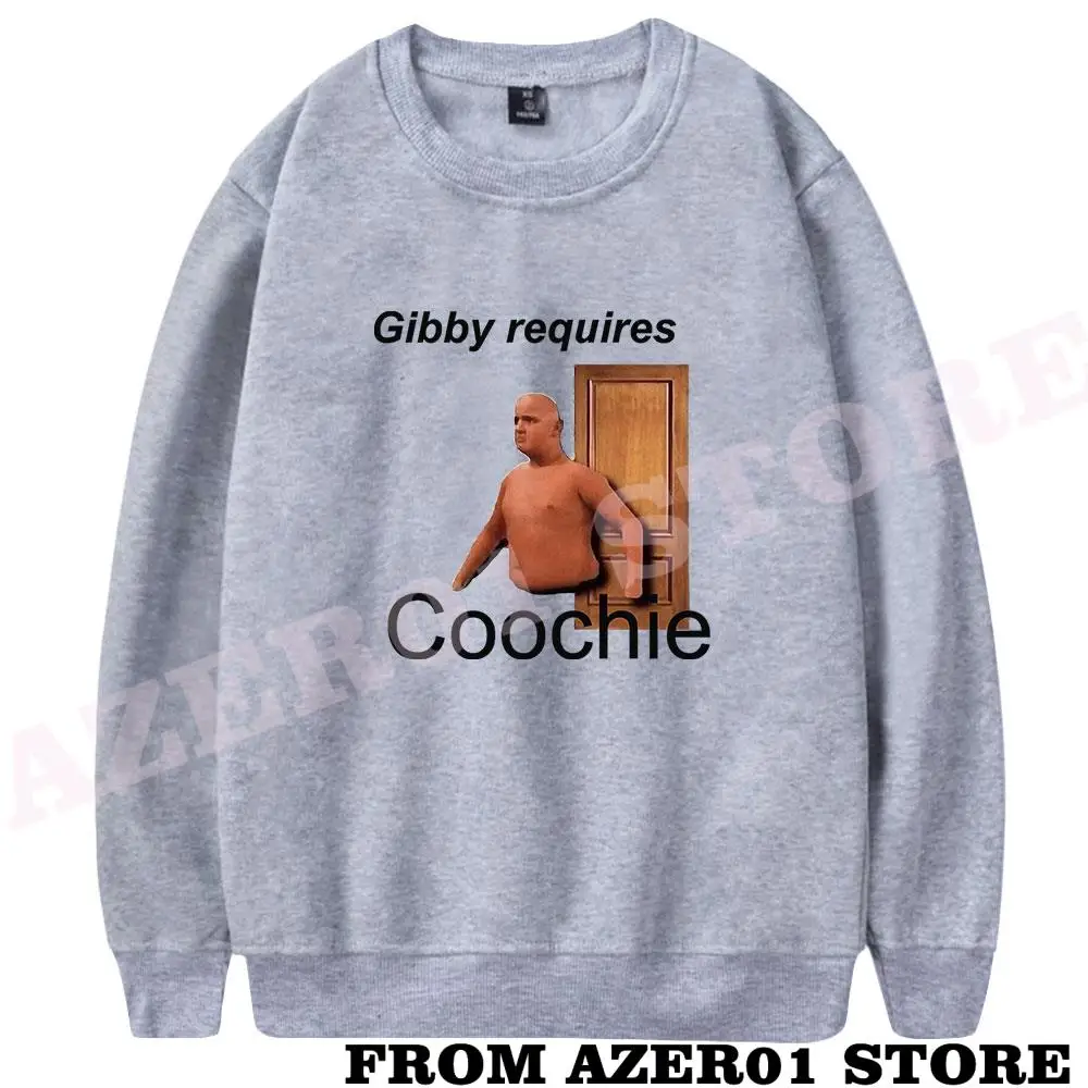 Funny Gibby Requires Soli Coochie Print Sweater Series WomenMen Clothe Turtlenecks Round Collar Fleece Sweatshirt Hoodies