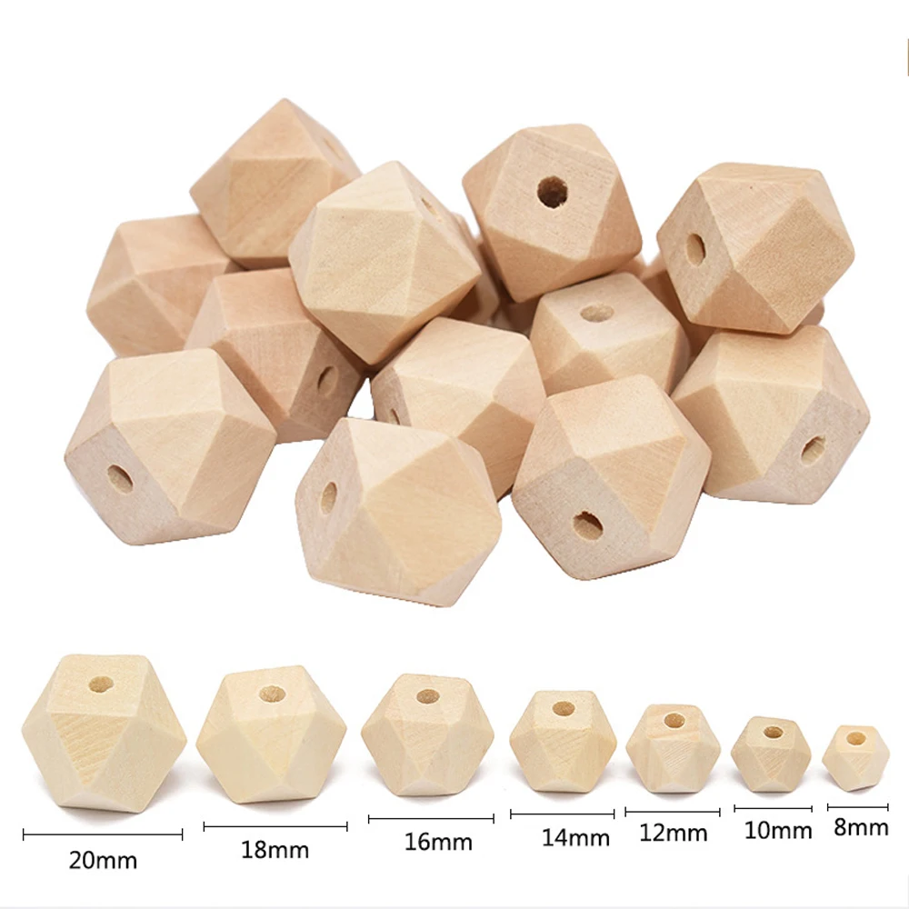 

10-30mm Cheap Natural Unfinished Geometric DIY Loose Wooden Beads For Jewelry Wood Spacer Handmade Necklace Earring Baby molars