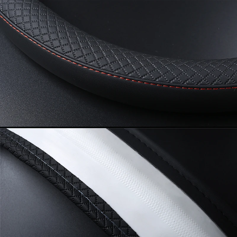 Lederen Auto Stuurhoes Voor CX-3 CX-4 CX-5 CX-7 CX-9 Mazda 3 Axela 6 Gh Gj Demio Anti-slip Funda Volante