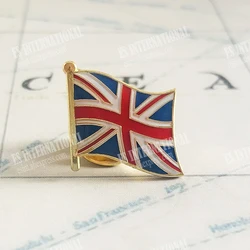 United Kingdom UK National Flag Lapel Pins Crystal Epoxy Metal Enamel Badge Paint Brooch Souvenir Suit  Personality  Commemorati