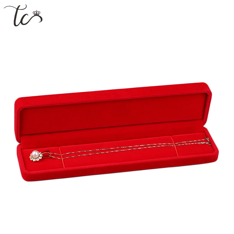 Caja de regalo de boda de terciopelo rojo, organizador de anillo, pendientes, soporte para collar, colgante, pulsera, estuche de almacenamiento, caja de regalo de joyería