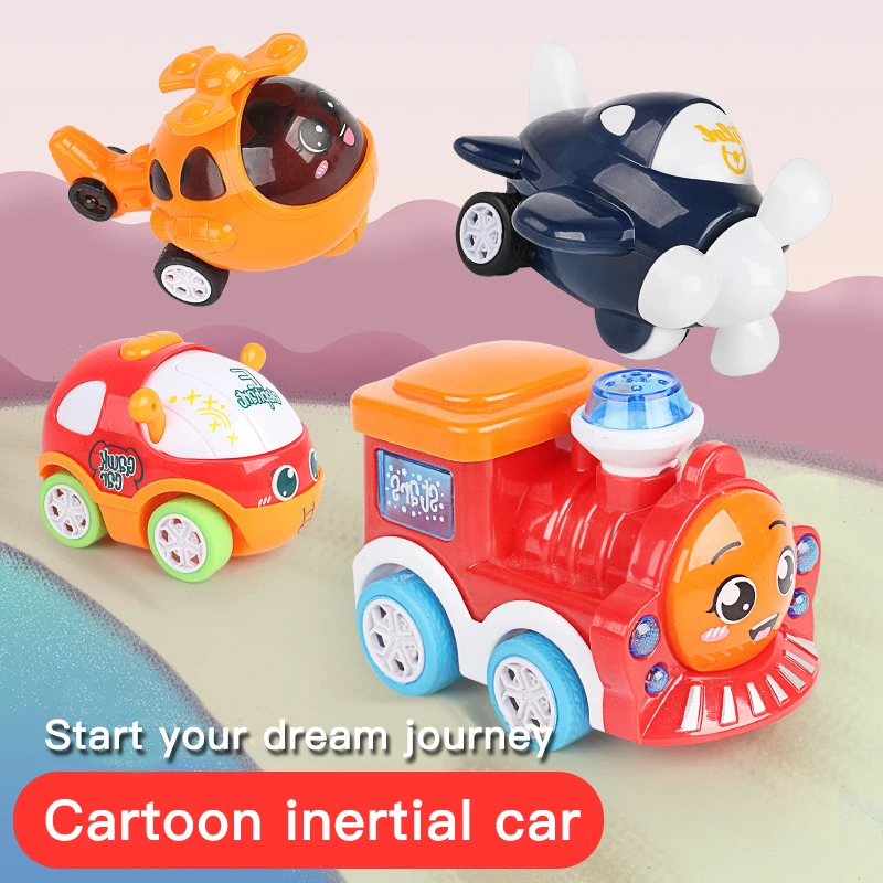 1pc Pull Back Mini Vehicle Cartoon Cars Trains Transport Boats Helicopters Kids Birthday Party Toys Baby Educational Toy Gift