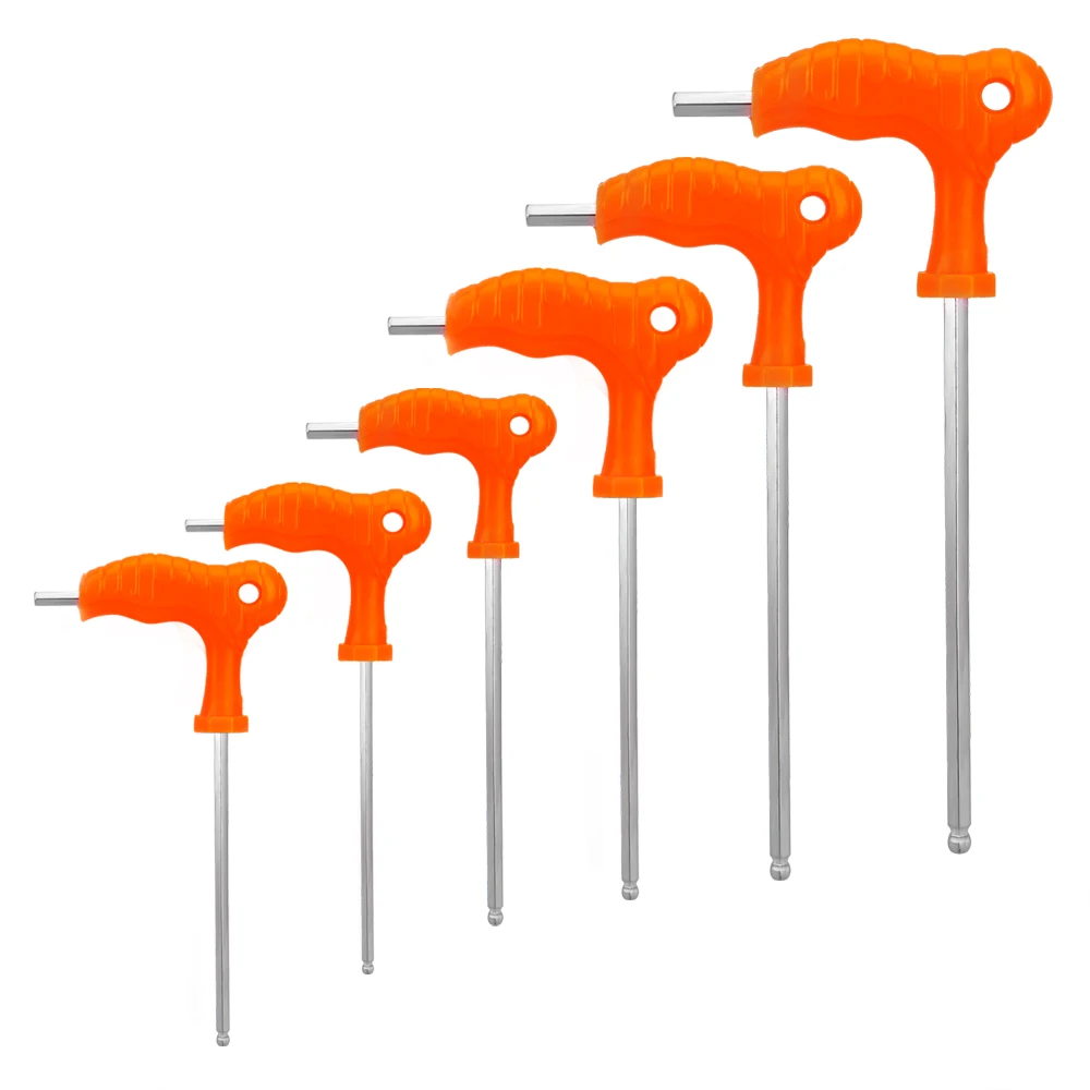 2.5/3/4/5/6/8mm Flat Head Hex Key Allen Wrench Hand Tool Universal Quick Snap Adapter High-carbon Steel Inner Hexagon Wrench