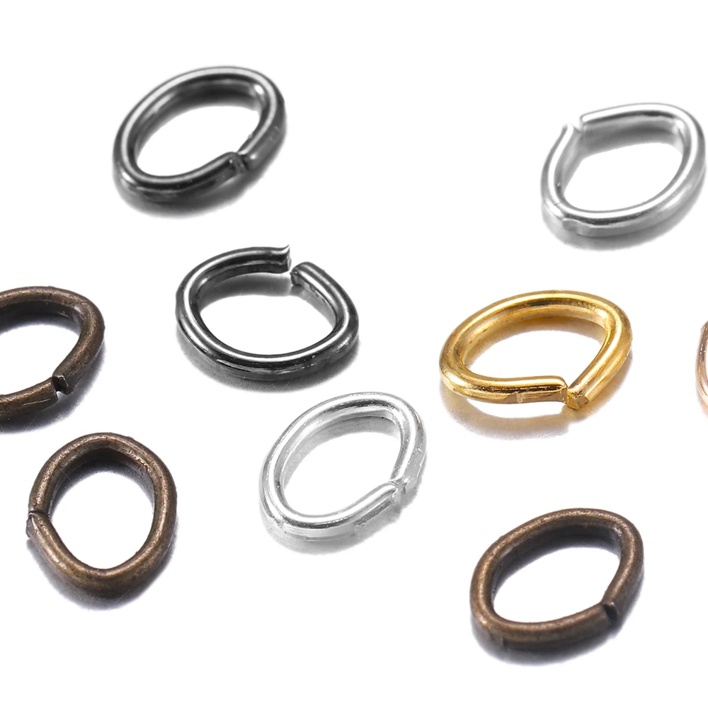 300pcs/lot 4-7mm Oval Split Ring Jump Rings Connector Open Metal Rings Link Loops For DIY Bracelet Necklace Accessories Jewelry