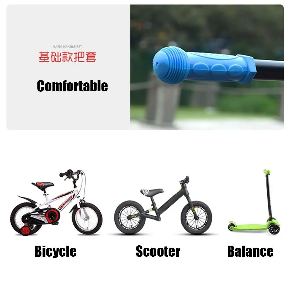 Bicycle Tricycle Colorful Blue Red Children Bike Parts Skateboard Scooter Accessories Handle Handlebar Grips Rubber Grip