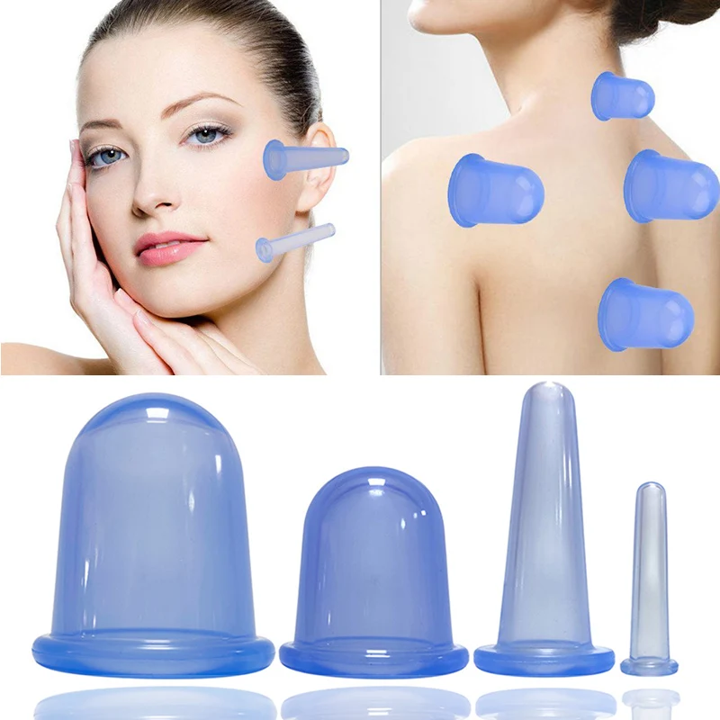 Health Care Facial Silicone Cans Massage Cups Lifting Massage Chinese Cupping Set Small Mini Eye Cup Vacuum Cups Suction Cup