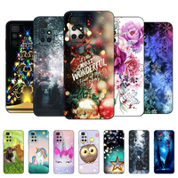 For Redmi 10 Case 6.5 inch Back Phone Cover For xiaomi Redmi 10 global 2022 Coque black tpu case winter snow snowflake christmas