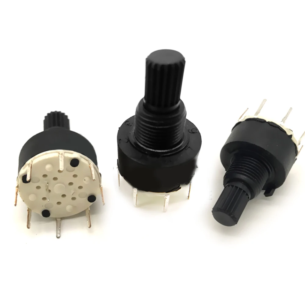 1/2 극 3 / 4/5/6/8 위치 SR16 16mm 로터리 밴드 스위치, 15mm 샤프트 DC60V 0.3A 15mm 샤프트 플라워 축 원형 스위치