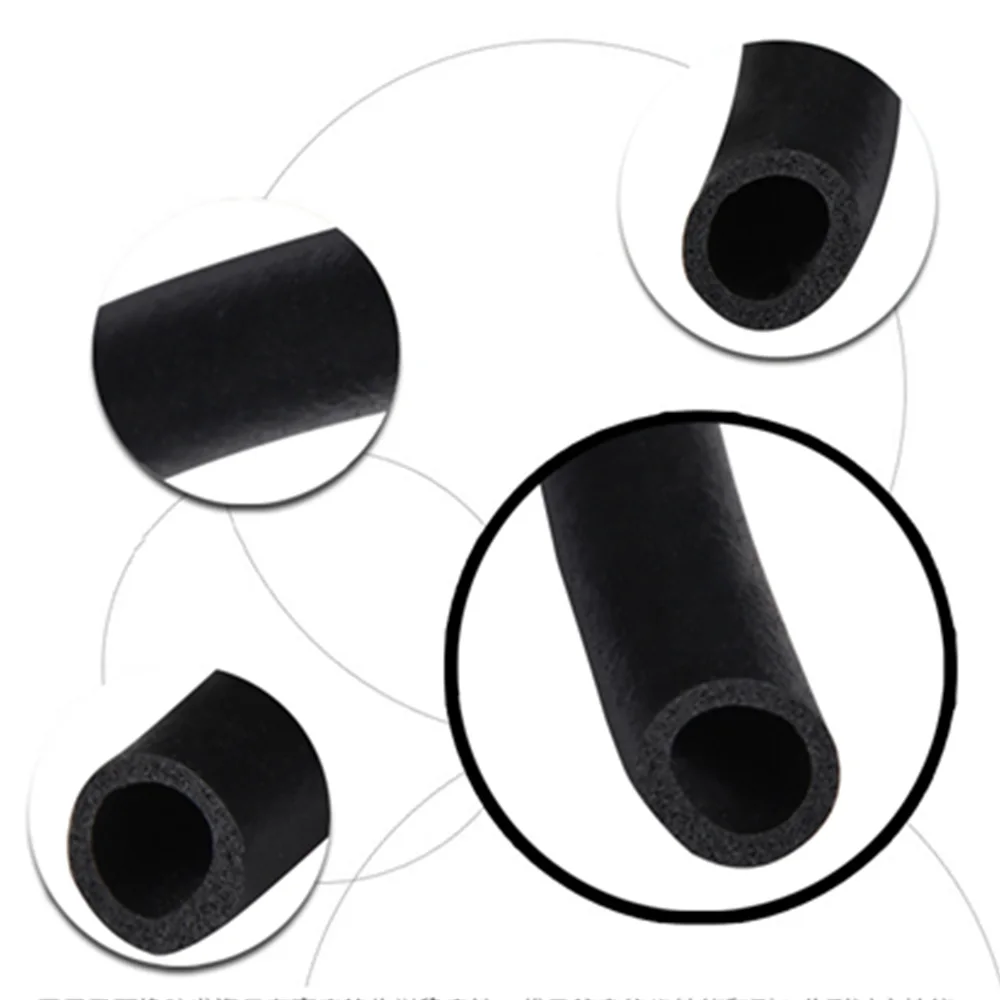 5 Meter Diameter 6mmx9.5mm Sound-proof With Foamed Sponge Shock Absorber Rubber Inserted Hollow Circular Seal Strip