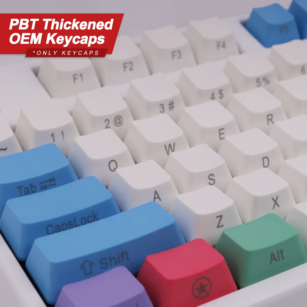 108 Keys PBT Keyscaps OEM Profile Chalk Theme Side Print for 61 87 104 Mechanical Keyboard GK61 SK61 SK64 Anne Pro 2 PC Game