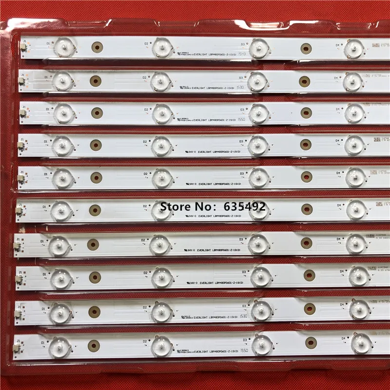 Ledバックライトストリップ6ランプエバーライトLBM480P0601-Z-1S(0) HD480DF-B32 RSAG7.820.5921For hisense社48 "テレビLED48EC290N LED48EC220N