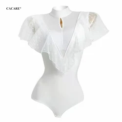 Collant Bodysuit para salão de baile latino, tops de dança, vestidos modernos, roupas femininas, top wear, tango valsa, roupas, d0736