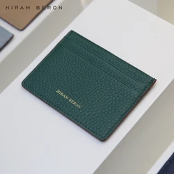 Hiram Beron-Portefeuille monogramme en cuir de galets de qualité supérieure pour hommes et femmes, porte-cartes, étui, livraison directe, haute qualité