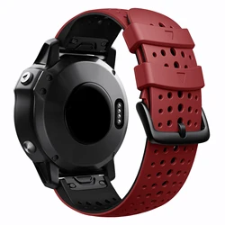 ANBEST Pulseira de Silicone para Garmin Fenix, Fácil Ajuste para Garmin Fenix 5X Plus Fenix 6X Fenix 6X Pro 2 Delta PX, 26mm