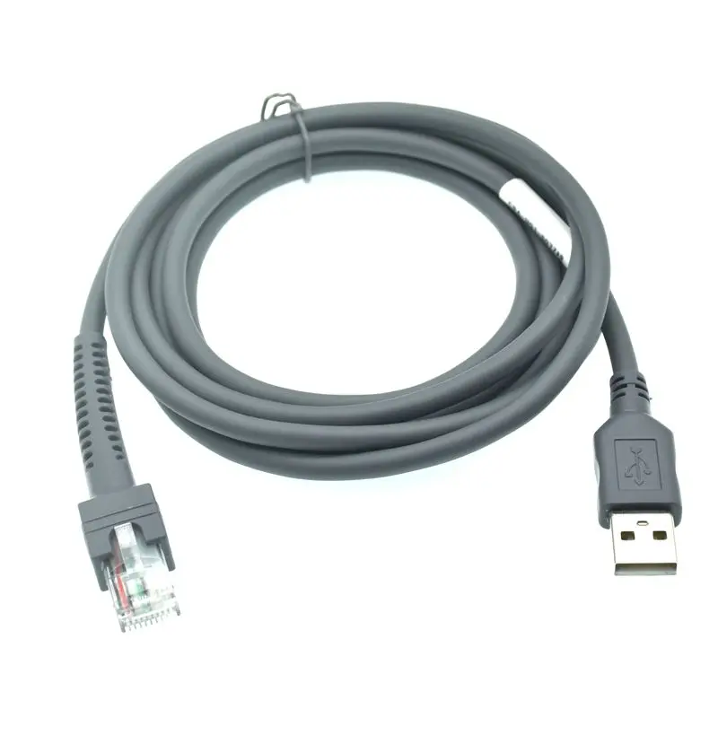 USB untuk Rj48 RJ50 Scanner Kabel Data untuk LS2208 Ls1203 LS2208 / AP Ls4008i Ls7808 DS3400 Kabel