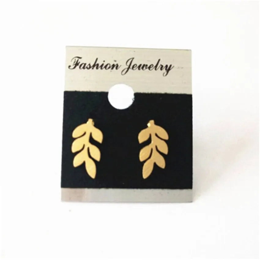 Aros Pendientes de tuerca de hoja de vid para Mujer, Pendientes de acero inoxidable para Mujer, regalo de dama de honor, joyería