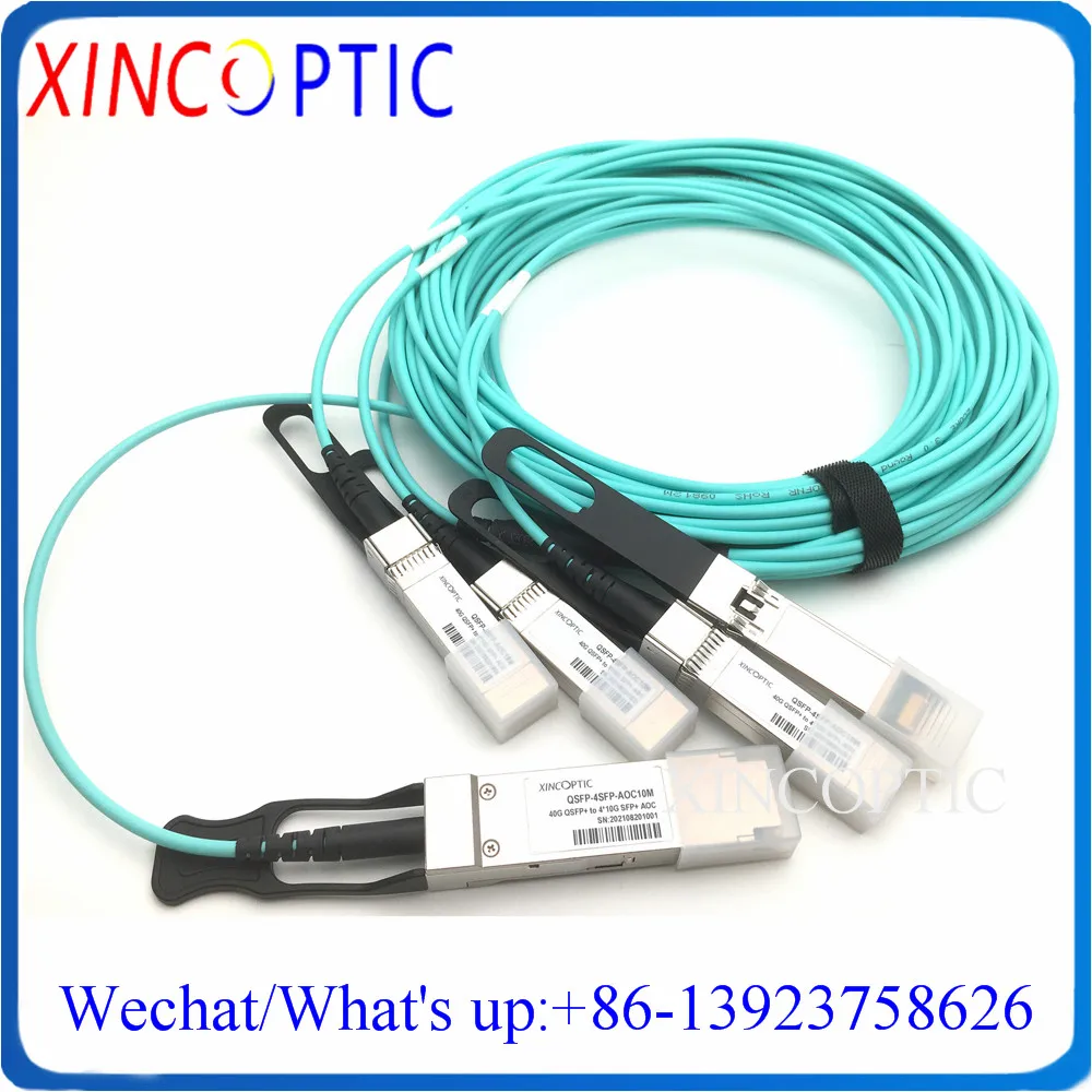 

40G QSFP до 4*10 SFP + AOC 30 м 35 м 40 м OM3 MPO оптический кабель совместимый 40G QSFP + до 4x10G SFP + волоконно-активный оптический кабель прерывания