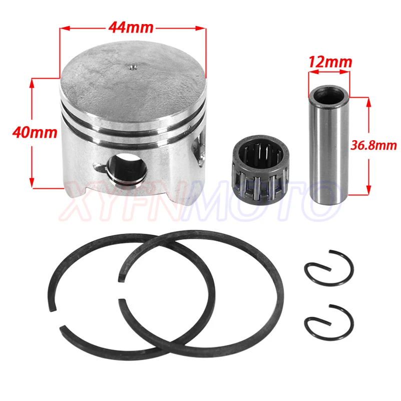 

44mm Piston Rings 12mm Assembly for 2-stroke 49cc Pocket Bike Motorcycle Accessory Brand High Quality K082-055