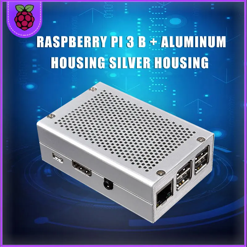 Raspberry Pi 3 Case Cooling Heatsinks Black Silver with Power + heatsink+fan for Raspberry pi 3B/3B+