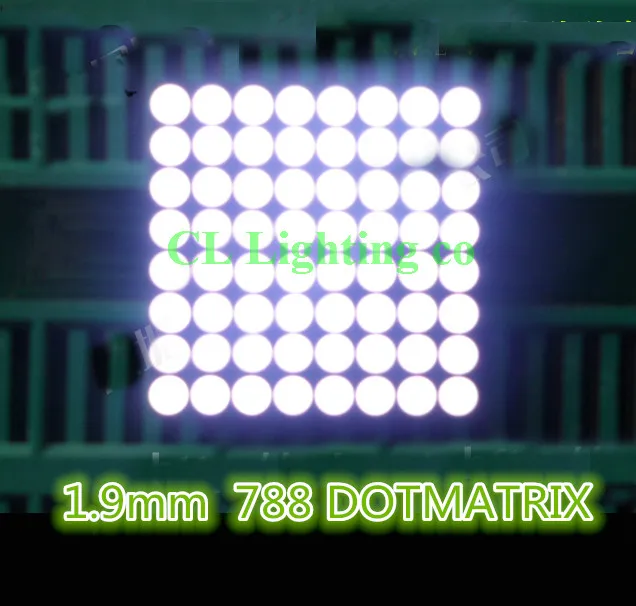 10 pcs 8x8 8*8 Mini White 1.9mm Dot Matrix LED Display Common Anode Digital Tube 16-pin 20*20mm DIY Electronic Kit