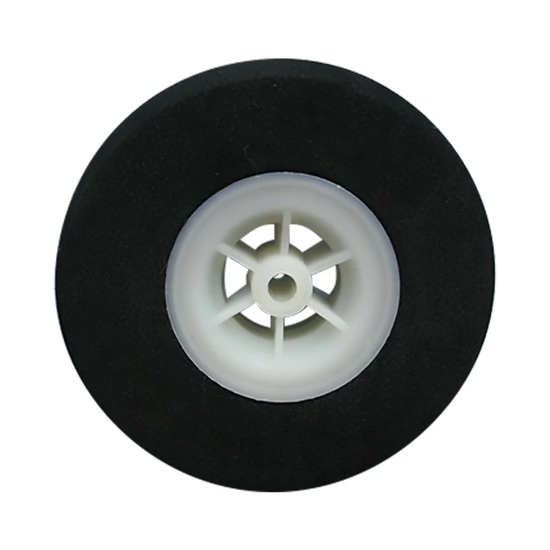 2 Pcs  Landing Gear Light Sponge Wheels Nylon Hub Color White Dia 25mm-75mm For RC Aircraft Model Replacement Parts