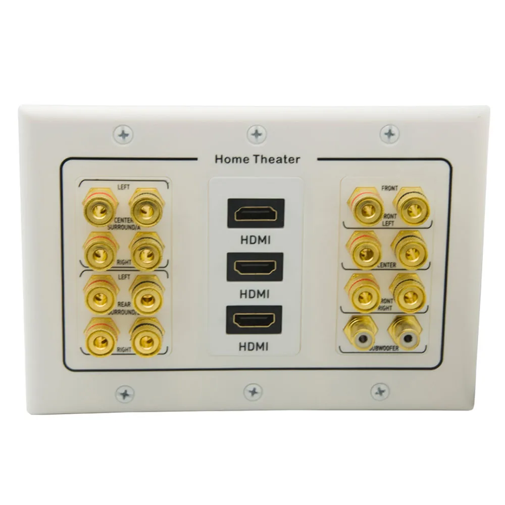 DMTMB 3 عصابة نمط الزخرفية 7.2 المتكلم لوحة الحائط مع 3 منافذ إضافية HDMI