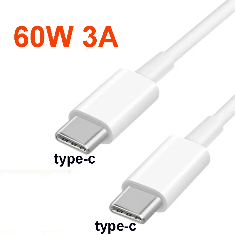 60W USB C To USB Type C Cable USBC PD Fast Charger Cord USB-C Type-c Cable For Xiaomi mi 10 Pro Samsung S20 Macbook iPad