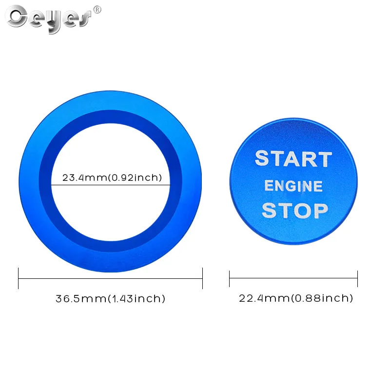Akcesoria samochodowe do stylizacji Ceyes Start Stop przycisk do uruchamiania silnika pokrywa naklejki wykończeniowe do Land rovera Discovery Sport