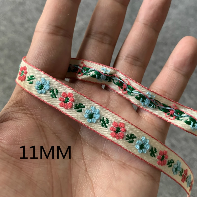 3YARD 3/8 INCH 9-11 MILLIMETRI Etnico Ricamato Jacquard Nastri Trim FAI DA TE Per La Decorazione Artigianato Abbigliamento Da Cucire Copricapi