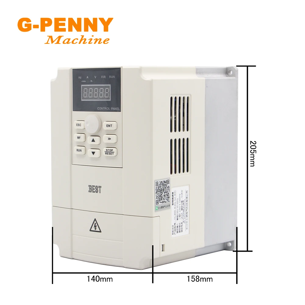 BEST Inverter VFD 4.0KW 220V/380V Variable Frequency Drive for spindle motor speed control 1000Hz 3-phase output