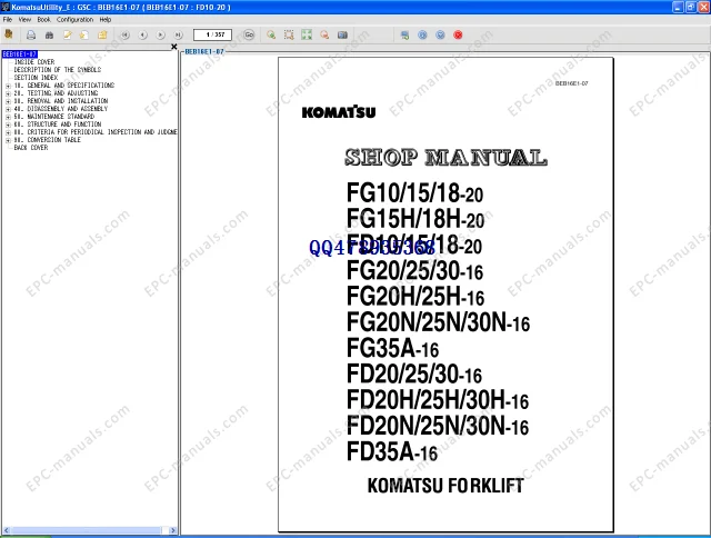 Komatsu forklift repair 2012