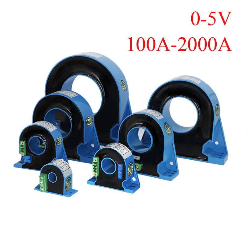 

AC0-100A,300A,500A,800A,1000A,1500A,2000A AC ampere transmitter 0-5V Perforated current sensor hall sensor