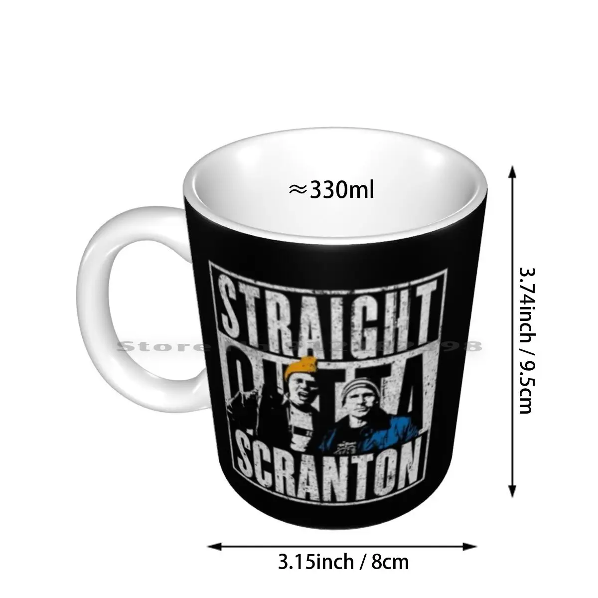 Straight Outta Scranton - Lazy Scranton Ceramic Mugs Coffee Cups Milk Tea Mug The Office Office Dwight Schrute Jim Halpert Pam