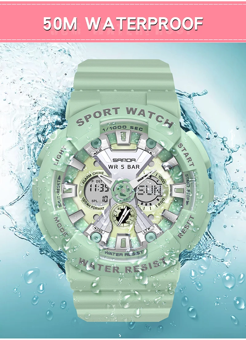 Women's LED Digital Sports Watch description 32