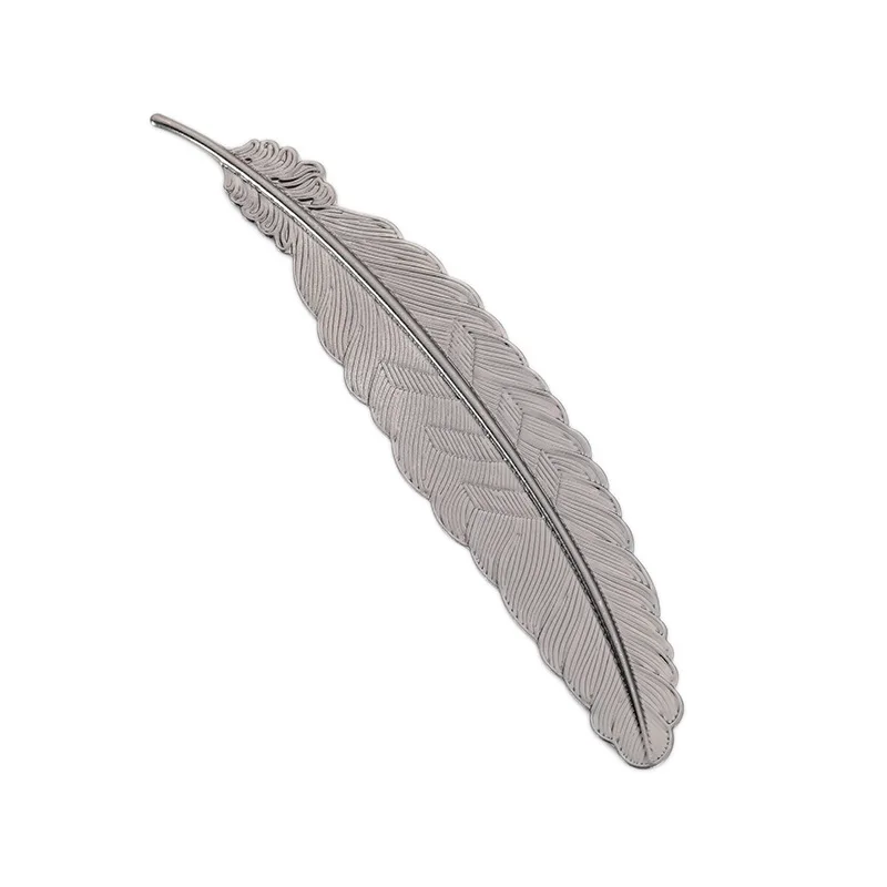 1 Pcs Creative Metal Feather Bookmark Rose Gold Chinese Style Retro Craft Student Stationery Teacher Gift