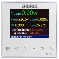 EPM6700 AC Energy Power Meter Thermometer Home Energy Monitoring with Free 60A 120A Transformer Temperature Sensor